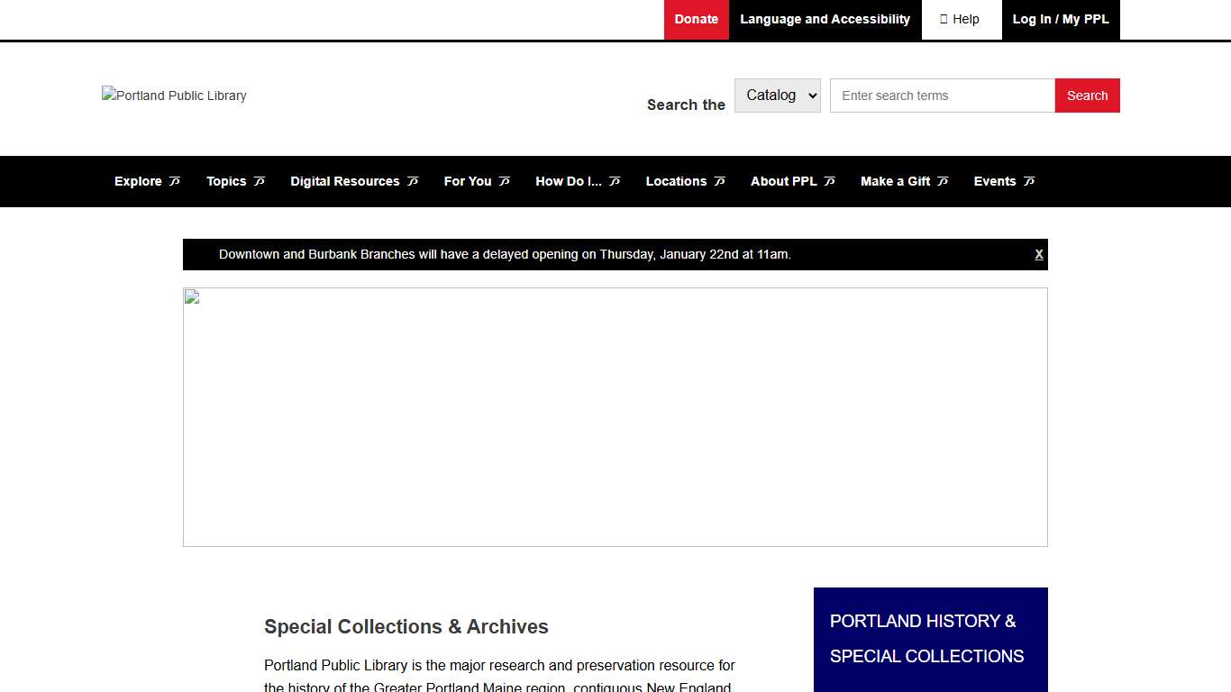 Portland History & Special Collections | Portland Public Library