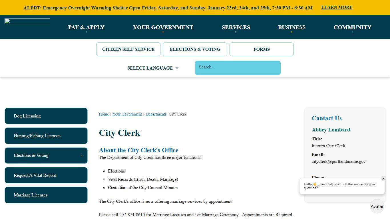 City Clerk | Portland, ME - Official Website